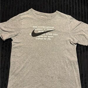 Nike Gray Short Sleeve Tee with Logo